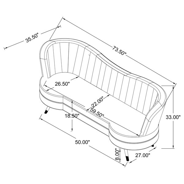 Willa Arlo Interiors Westerham 73.5'' Upholstered Loveseat & Reviews